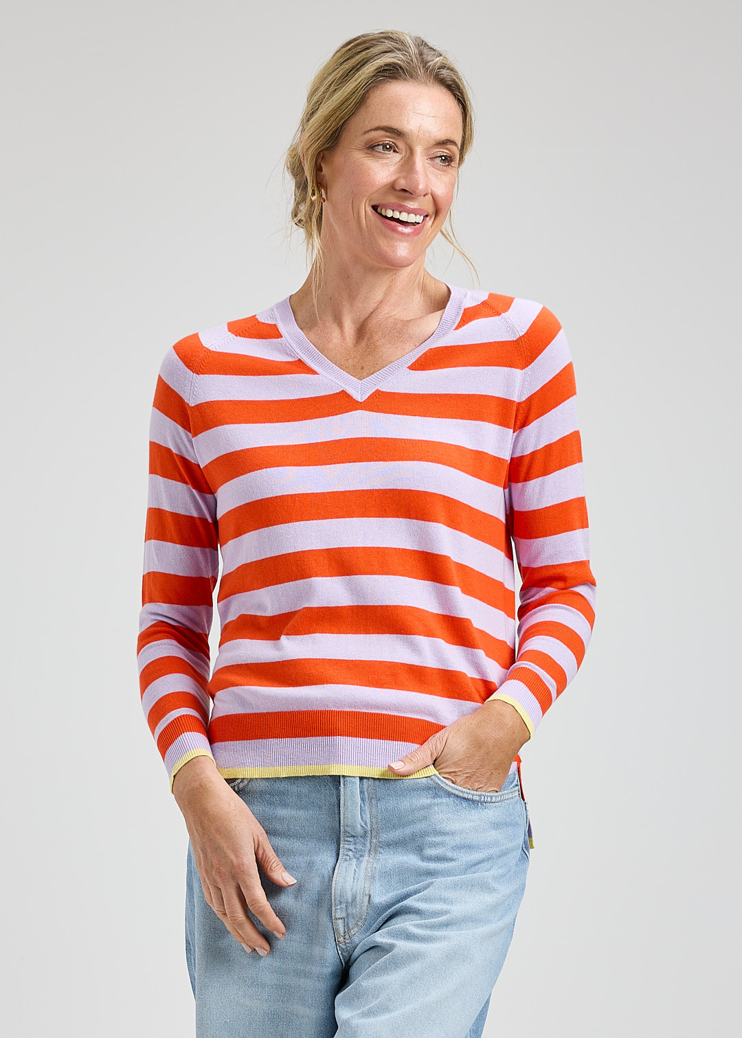 Zaket & Plover Wide Stripes Top