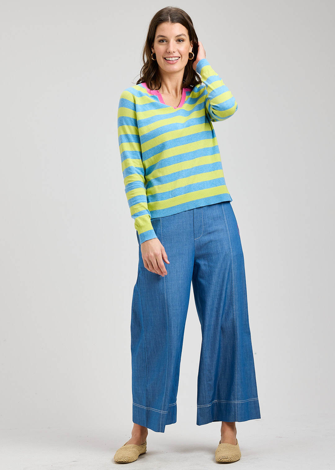 Zaket & Plover Split Neck Top