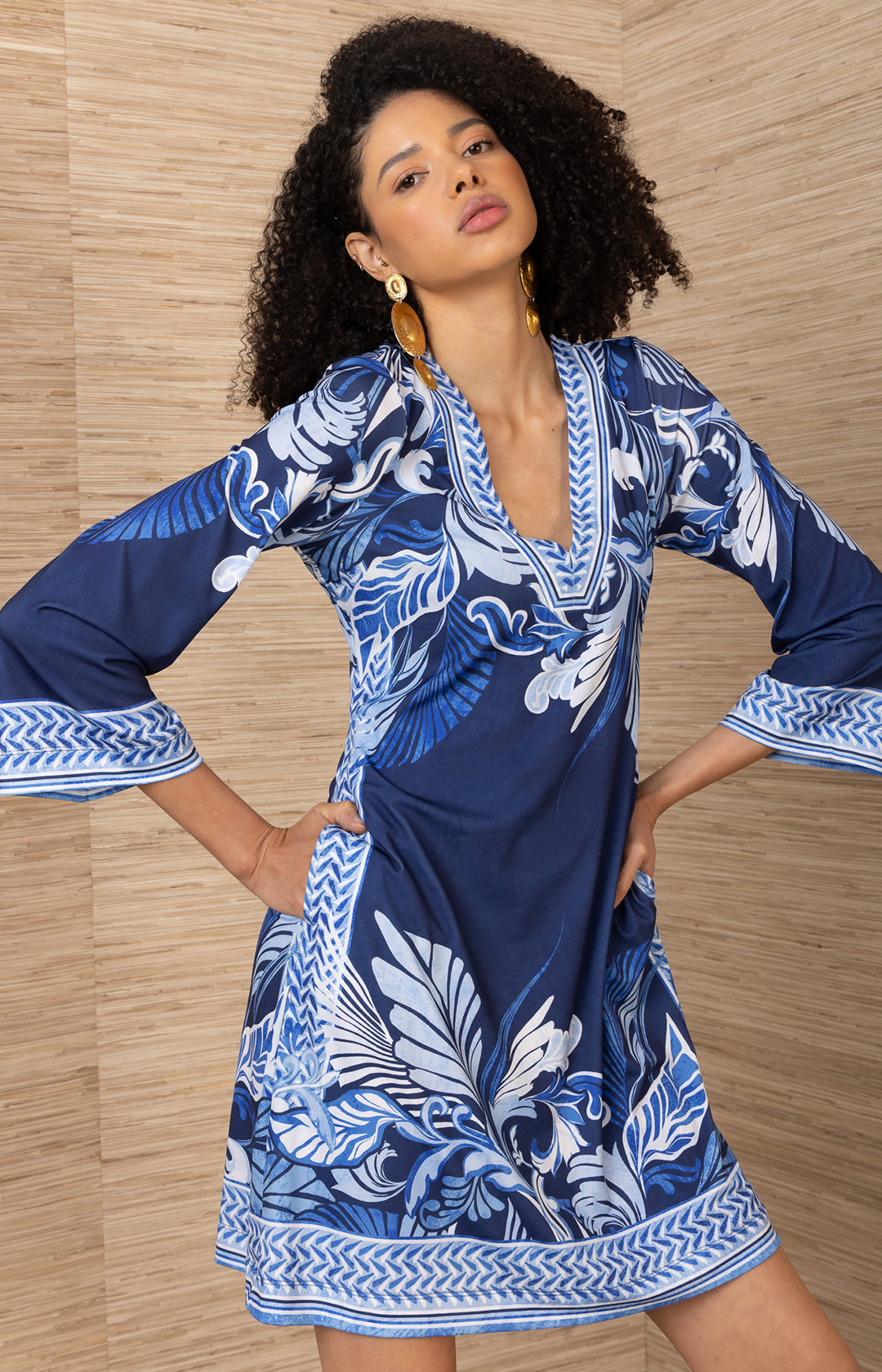 Hale Bob Wrenlee Dress Navy