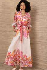 Hale Bob Belize Belted Maxi Dress Pink