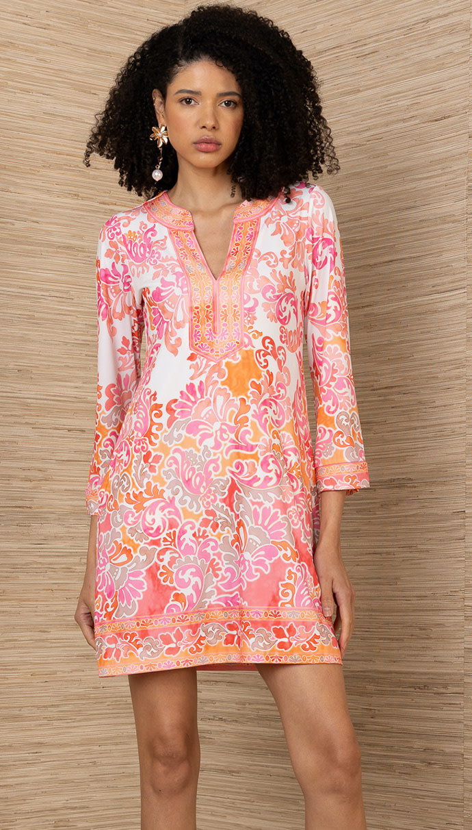 Hale Bob Flannery Dress Pink