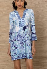 Hale Bob Flannery Dress Blue