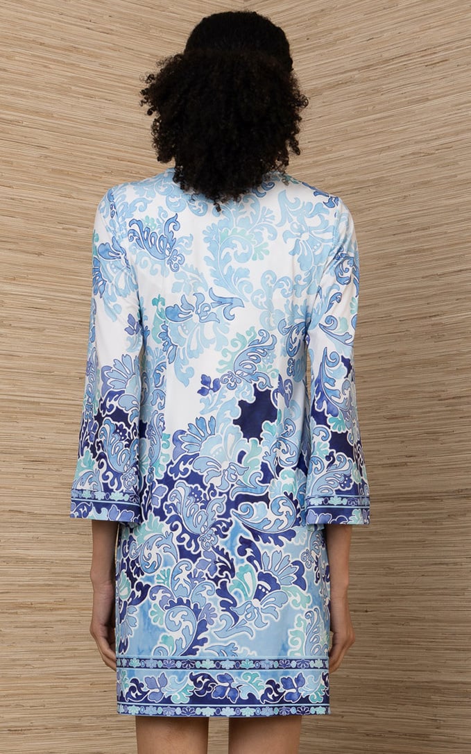 Hale Bob Flannery Dress Blue