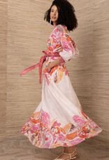 Hale Bob Belize Belted Maxi Dress Pink