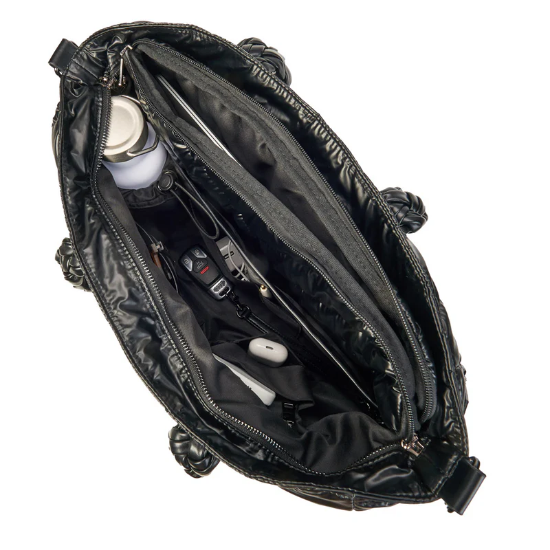 Wanderfull Quilted Tote Black