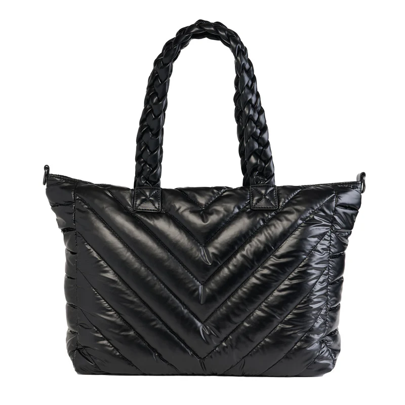 Wanderfull Quilted Tote Black