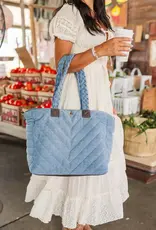 Wanderfull Quilted Tote Denim