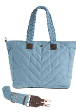 Wanderfull Quilted Tote Denim
