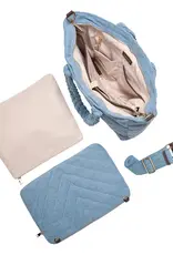 Wanderfull Quilted Tote Denim