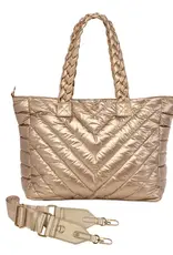 Wanderfull Quilted Tote Gold