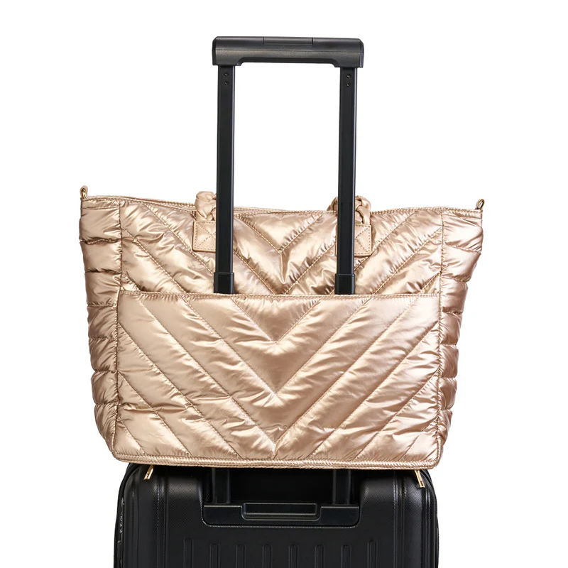 Wanderfull Quilted Tote Gold