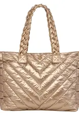 Wanderfull Quilted Tote Gold