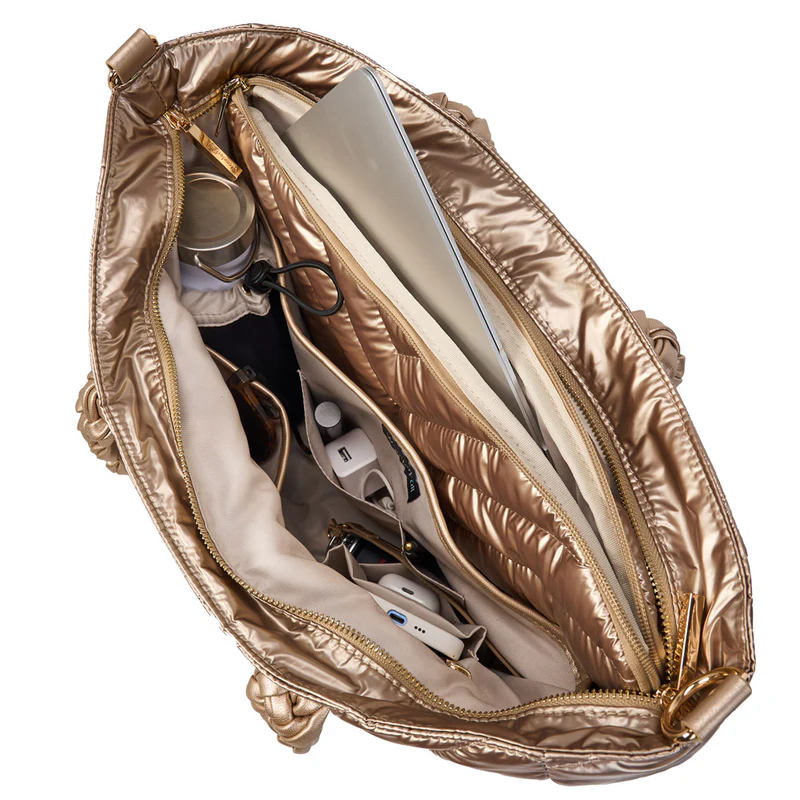 Wanderfull Quilted Tote Gold