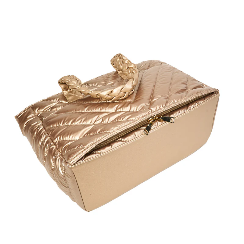 Wanderfull Quilted Tote Gold