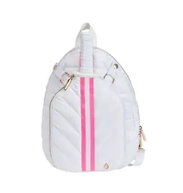 Wanderfull Pickleball Sling Bag w/ Removable Racquet Cover White
