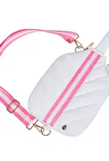 Wanderfull Pickleball Sling Bag w/ Removable Racquet Cover White