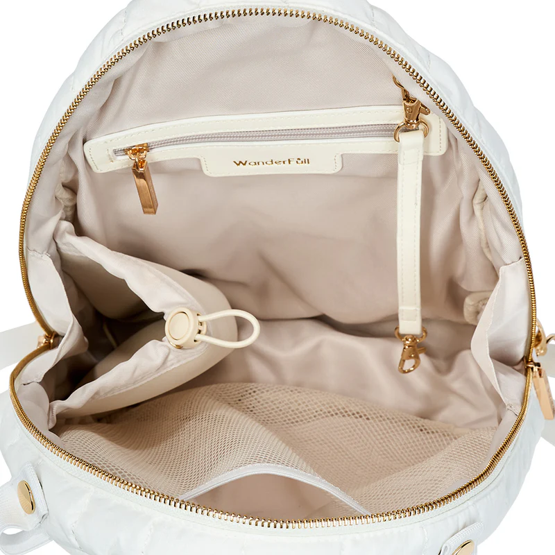 Wanderfull Pickleball Sling Bag w/ Removable Racquet Cover White