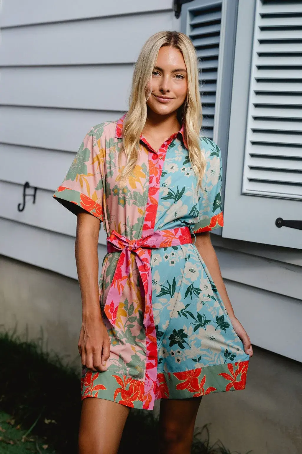 Briton Court Elena Dress Colorblock Floral