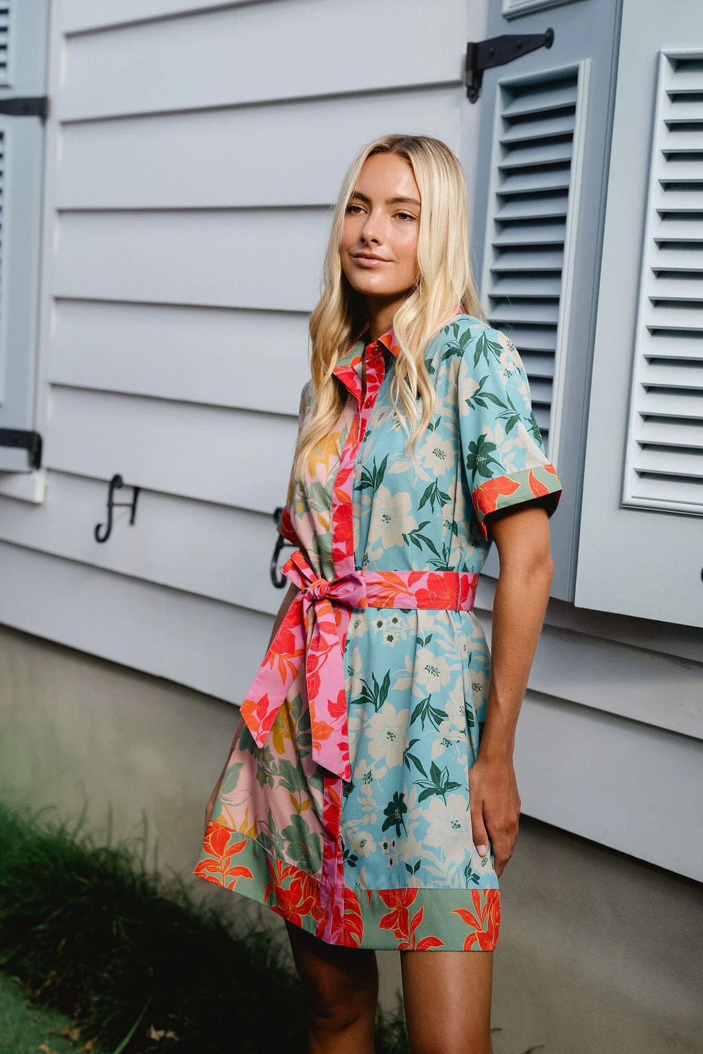 Briton Court Elena Dress Colorblock Floral