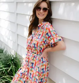 Briton Court Elena Dress Checker Blue