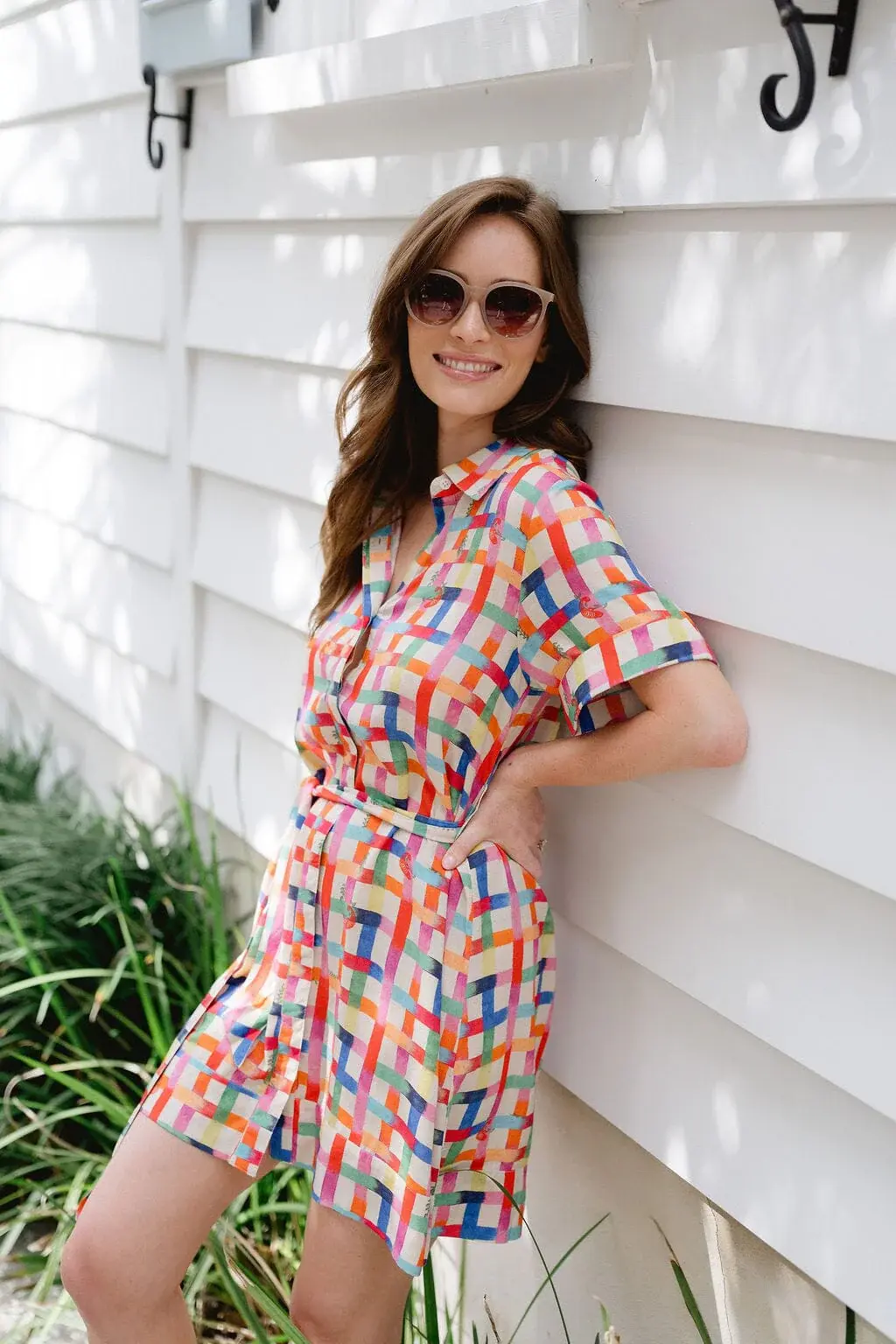 Briton Court Elena Dress Checker Blue