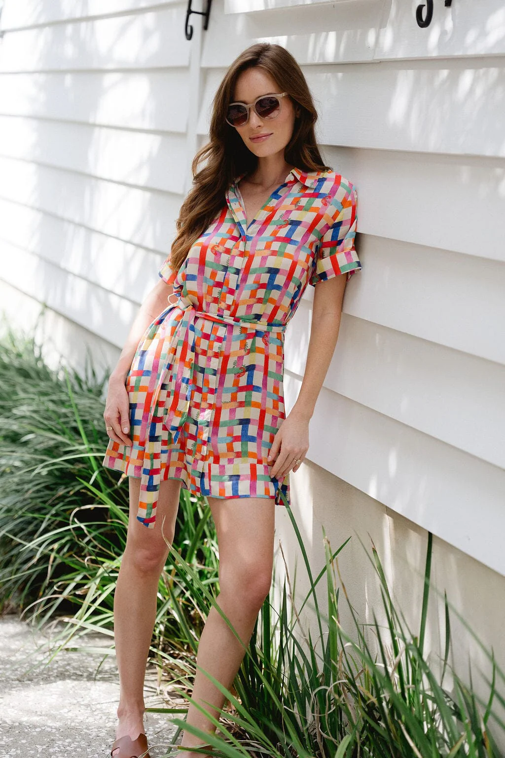 Briton Court Elena Dress Checker Blue