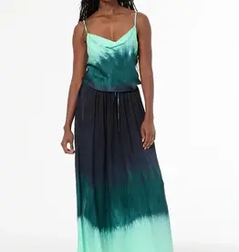 Young Fabulous & Broke Edola Skirt Teal Brushed Ombre