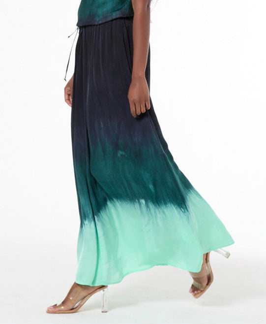Young Fabulous & Broke Edola Skirt Teal Brushed Ombre