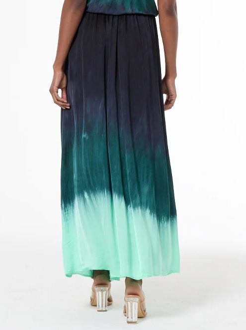 Young Fabulous & Broke Edola Skirt Teal Brushed Ombre