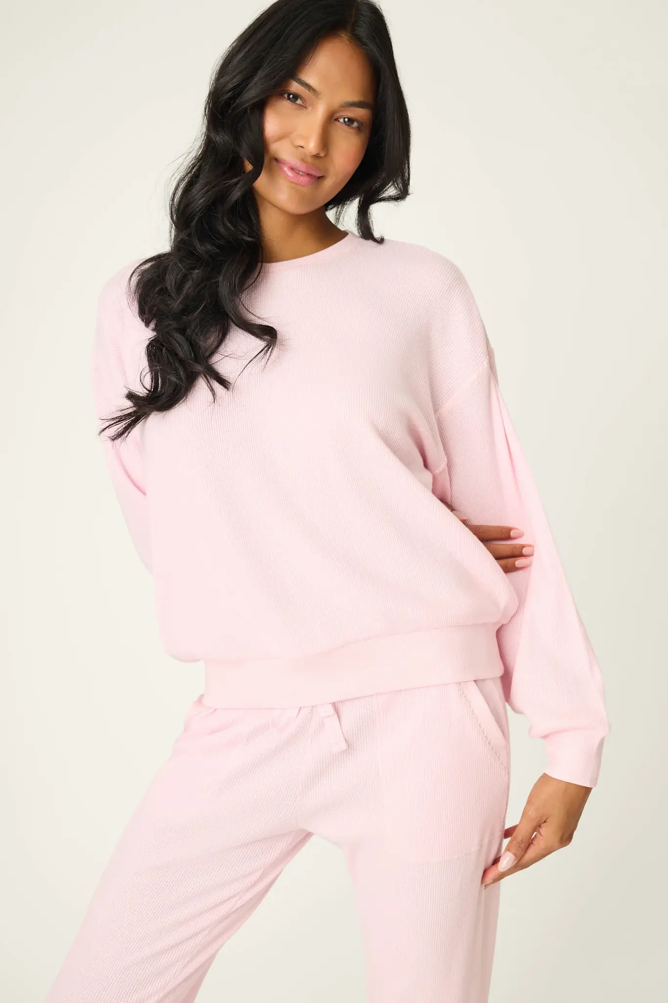 PJ Salvage Cross Stitch Pink Lounge Set