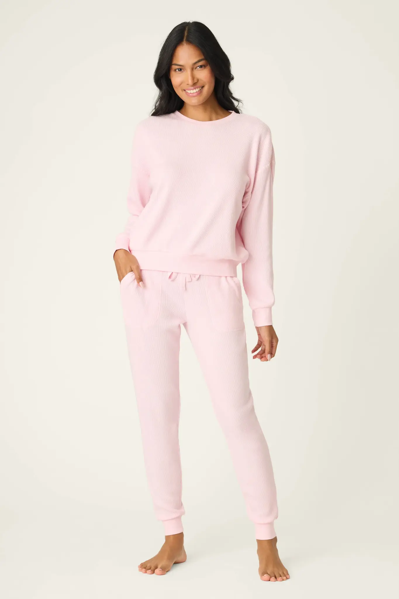 PJ Salvage Cross Stitch Pink Lounge Set