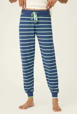PJ Salvage C'est La Vie Striped Banded Pants