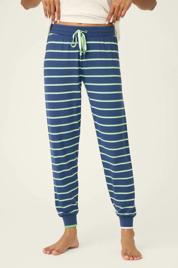PJ Salvage C'est La Vie Striped Banded Pants