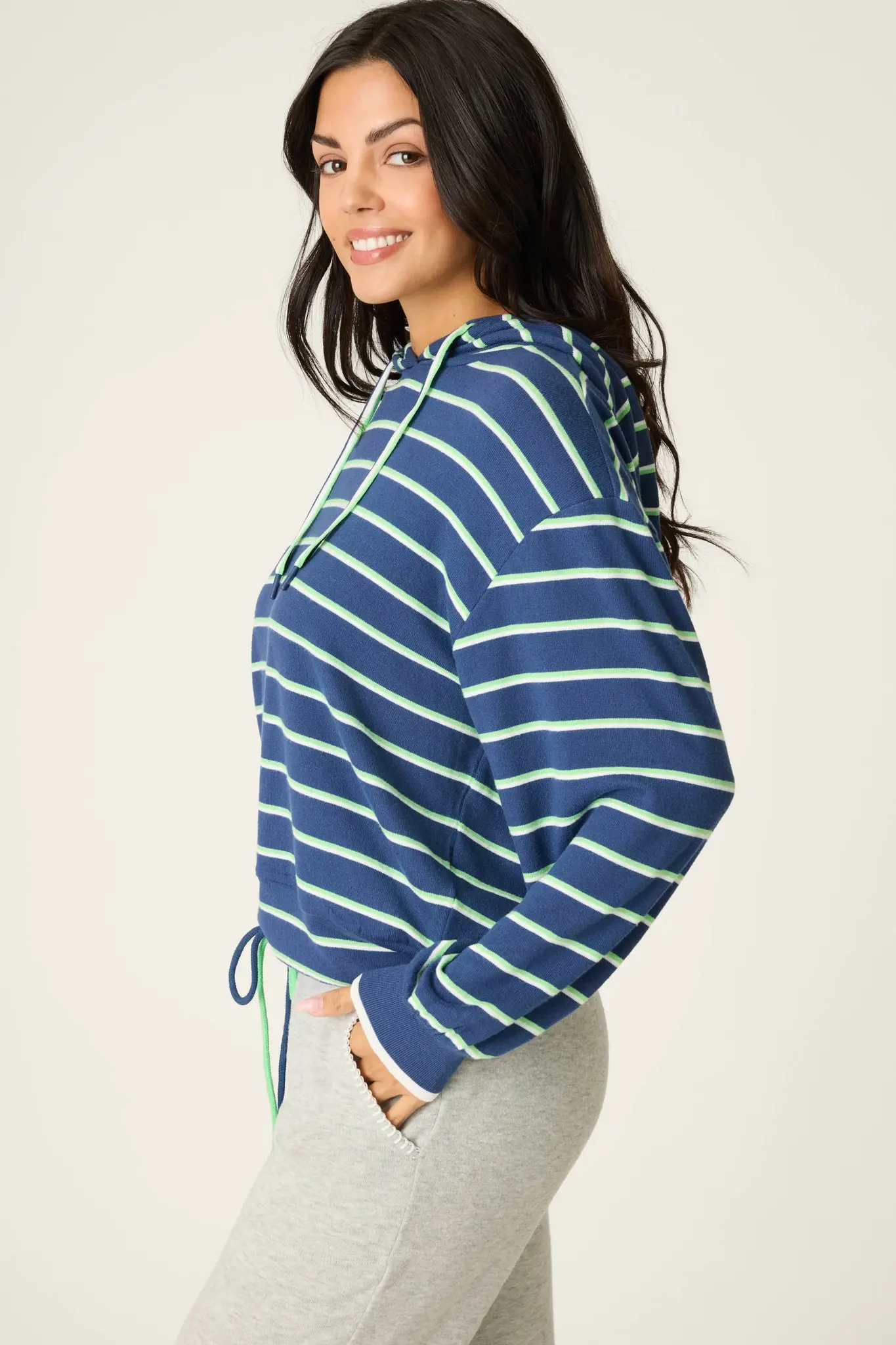 PJ Salvage C'est La Vie Striped Hoodie