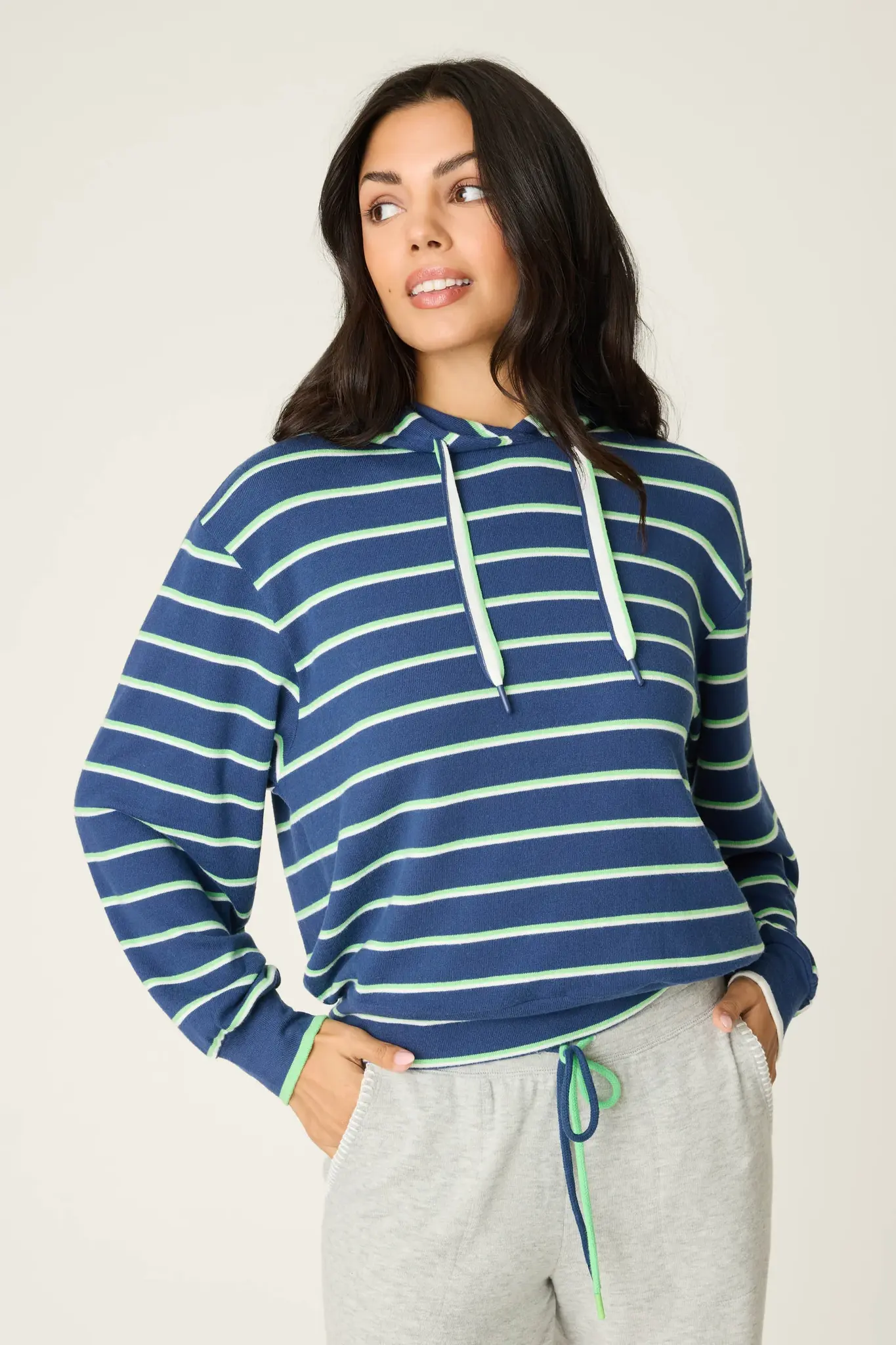 PJ Salvage C'est La Vie Striped Hoodie