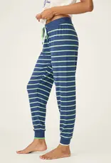 PJ Salvage C'est La Vie Striped Banded Pants