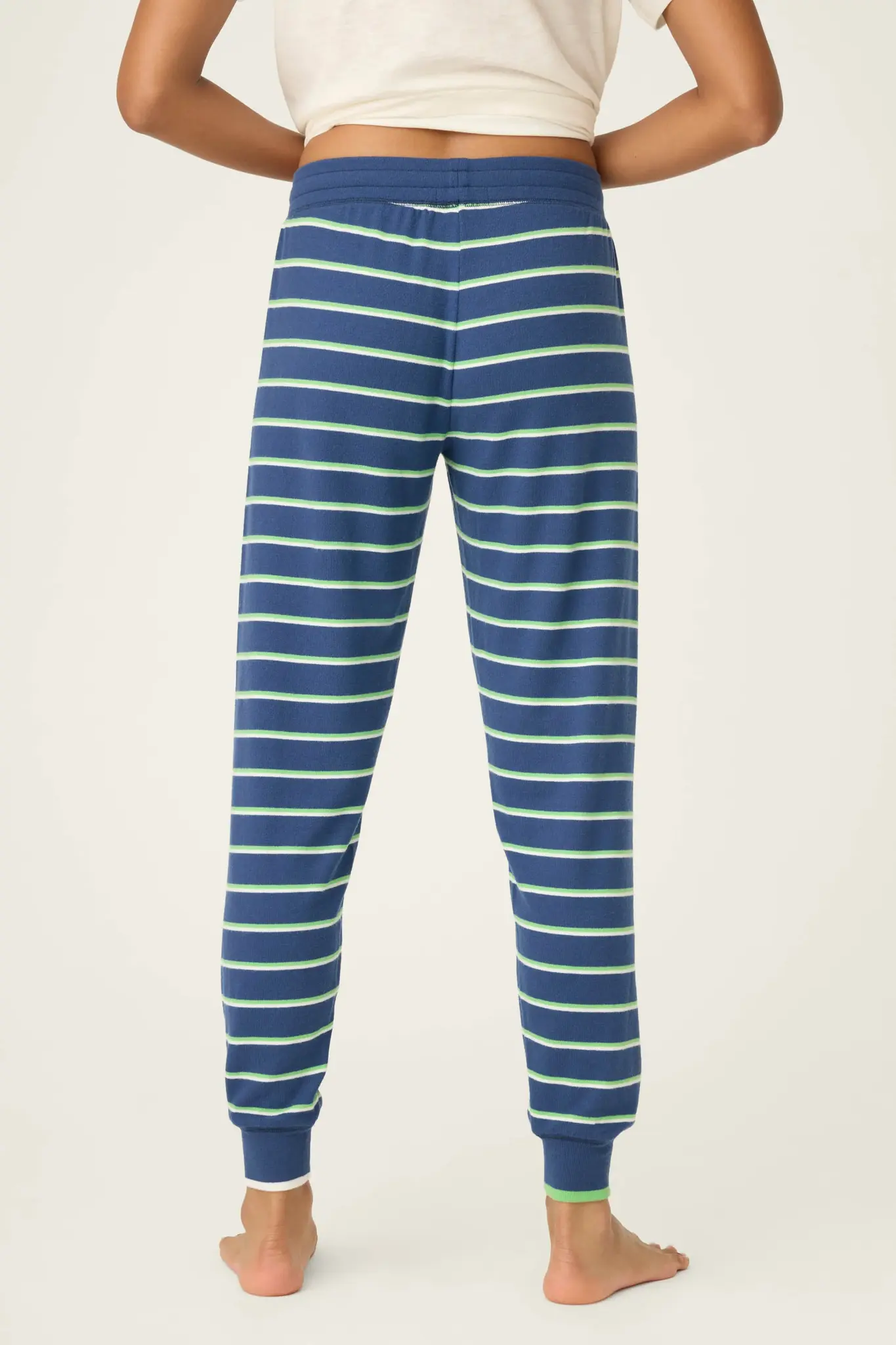 PJ Salvage C'est La Vie Striped Banded Pants