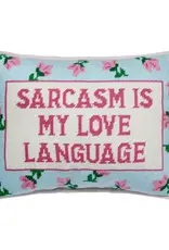 Peking Handicraft Sarcasm's My Love Embroidered Pillow