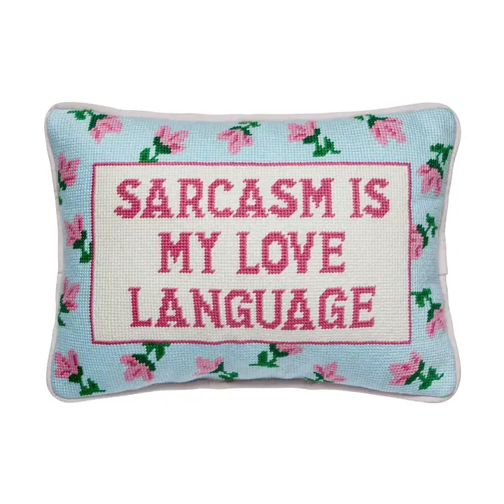 Peking Handicraft Sarcasm's My Love Embroidered Pillow