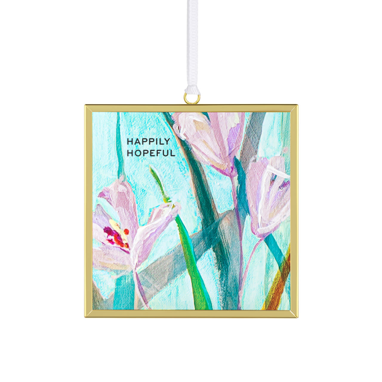 Demdaco Happily Hopeful Floral Suncatcher