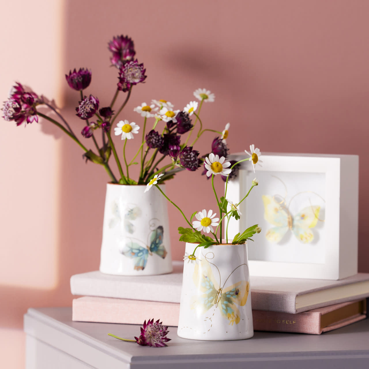 Demdaco Butterfly Picked With Love Vase