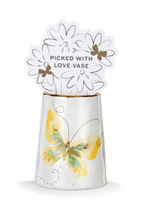 Demdaco Butterfly Picked With Love Vase