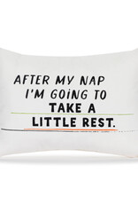 Demdaco Take a Little Rest White Accent Pillow