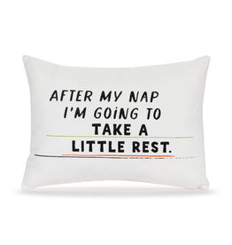 Demdaco Take a Little Rest White Accent Pillow