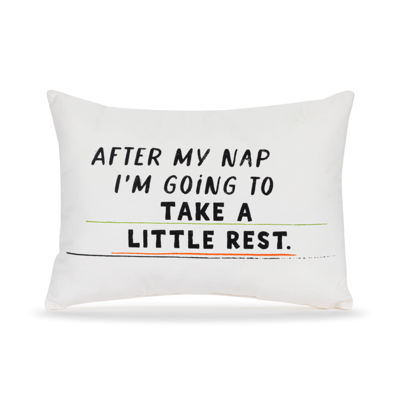 Demdaco Take a Little Rest White Accent Pillow
