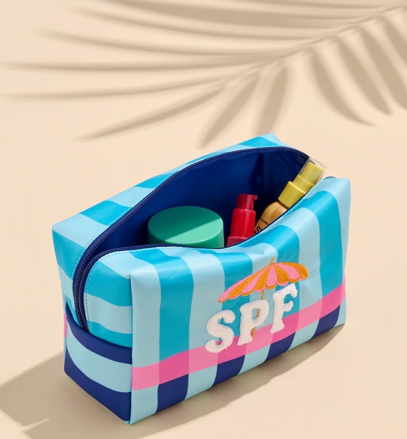 Shiraleah "Spf" Large Zip Pouch Turquoise