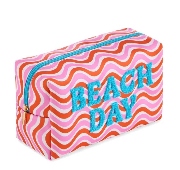 Shiraleah "Beach Day" Large Zip Pouch Multi
