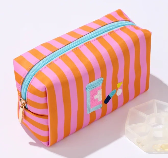 Shiraleah Pills Small Zip Pouch Pink