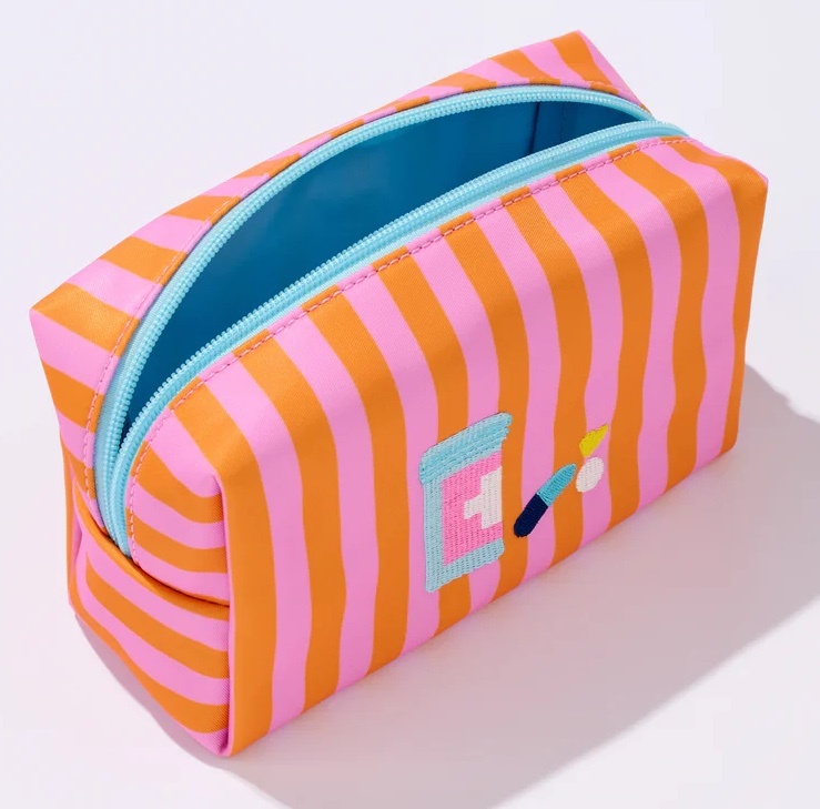 Shiraleah Pills Small Zip Pouch Pink