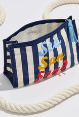 Shiraleah "Sea Sun Sand" Zip Pouch Navy
